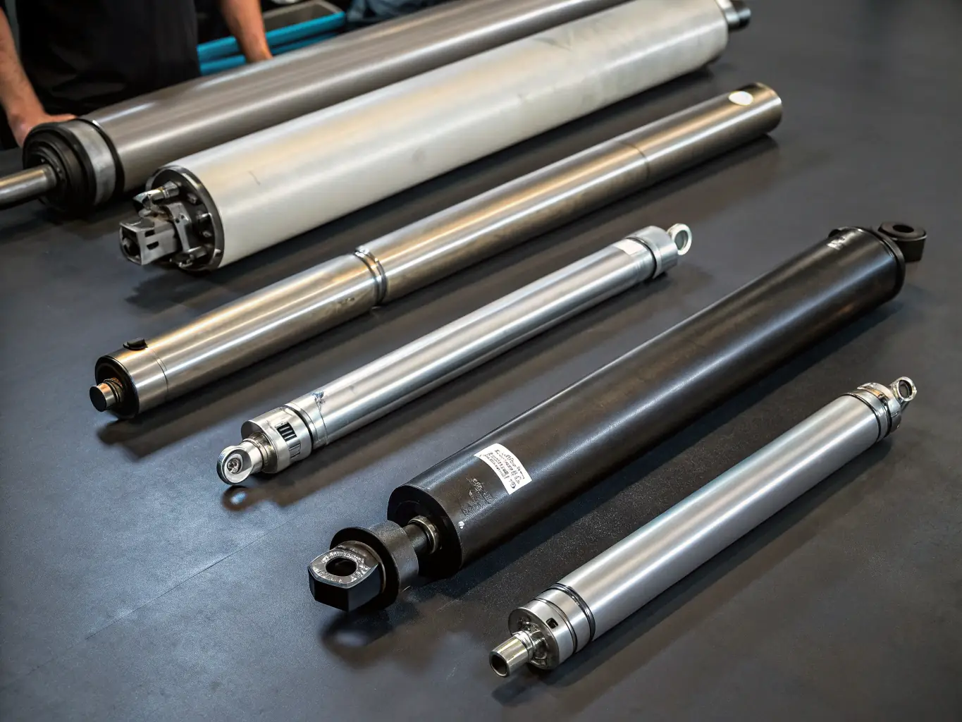 A high-resolution image of precision-engineered hydraulic components, highlighting the intricate design and stainless steel material, with a focus on the threads and seals.